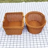 1PC Outdoor Picnic Storage Container With Handle Lightweight Imitation Rattan Storage Basket Garden Hand-woven Picking Baskets 3