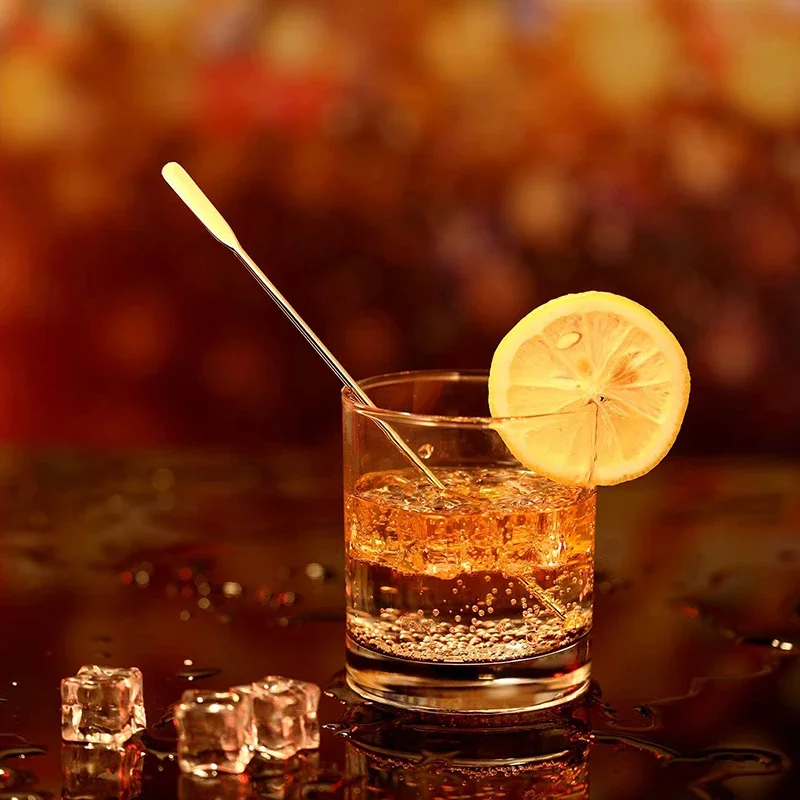 Stainless Steel Cocktail Stirrers Swizzle Sticks, 7.5in Multifunctional Stir Sticks for Bar Juice Cocktail Creative Mixing Bar