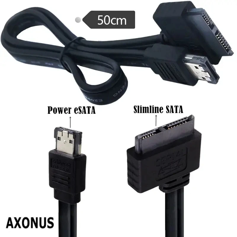 

Slimline Sata 7 + 6 13Pin оптический привод для питания ESATA USB 2-в-1 кабель для передачи данных поддерживает напряжение 12 В 5 в 0,5 м