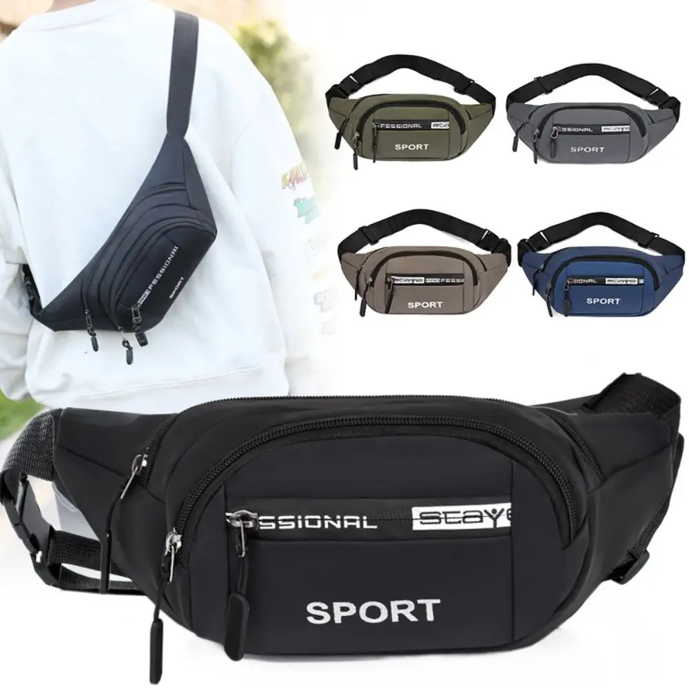 

Large-capacity Men Waist Bag Casual Waterproof Oxford Fanny Pack Outdoor Travel Anti-theft Chest Bag