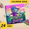 Cute Zombie Coloring Book 24 Pages illustration Creative Relaxation Perfect Self-painting book For Adults & Teens 1
