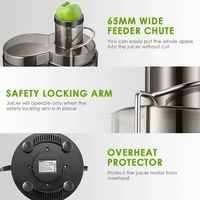 Juice Extractor 400W Ultra Centrifugal  Feed Fruit & Vegetable Juicer Dual Speed Control 304 Stainless Steel Filter Blade 1600ml 2