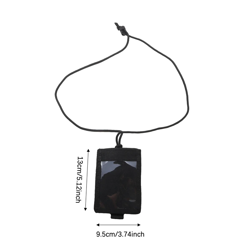 ID Card Holder Tactical Multi Functional Portable ID Card Case Patch Neck Lanyard And Credit Organizer