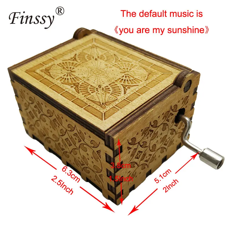VIP Custom Printing Music Box Wooden Wind Up Photo Text Music Box Leave Message 2
