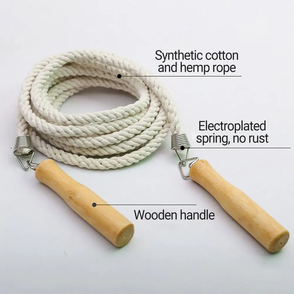 3/5/7/10m Thick Rope Electroplated Spring Group Skipping Rope Anti-slip Wooden Handles School Collective Long Jump Sports E