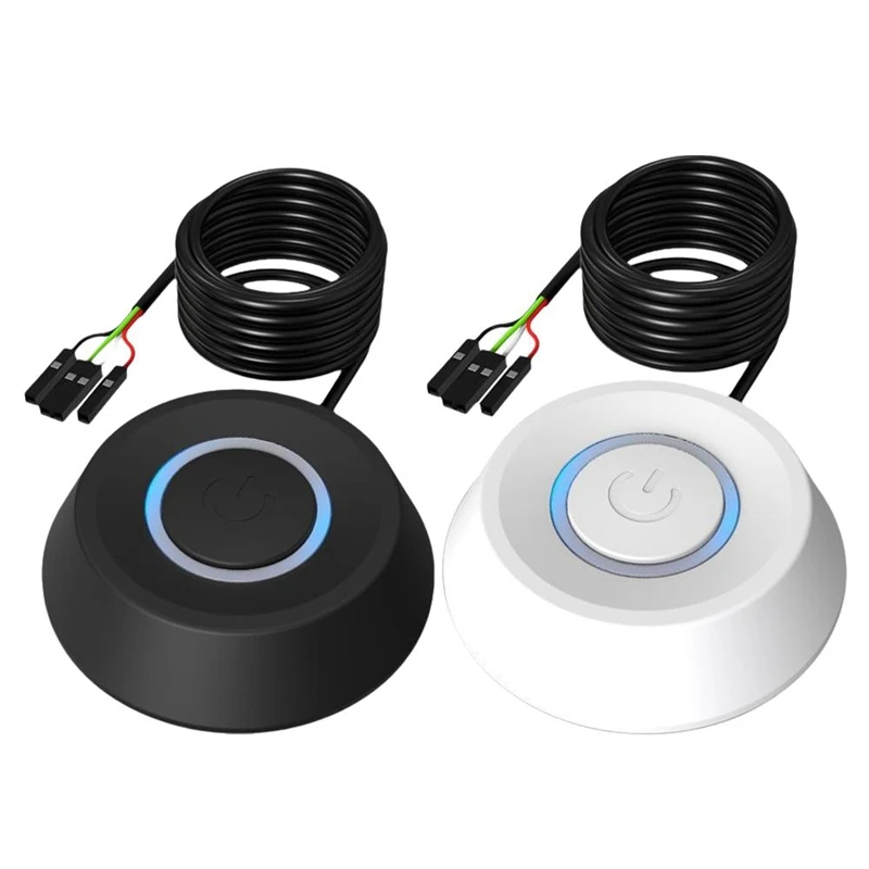 LED 조명 컴퓨터 데스크탑 스위치 PC 마더보드 외부 시작 전원 단추 익스텐션 케이블, 가정 사무실용, 1.8m