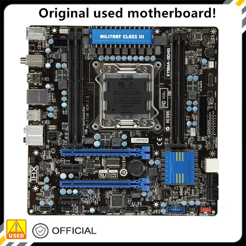 Per Il X79Ma-Gd45 Usato Originale Per La Scheda Madre Intel X79 Socket Lga 2011 Ddr3 Scheda Madre Lga2011