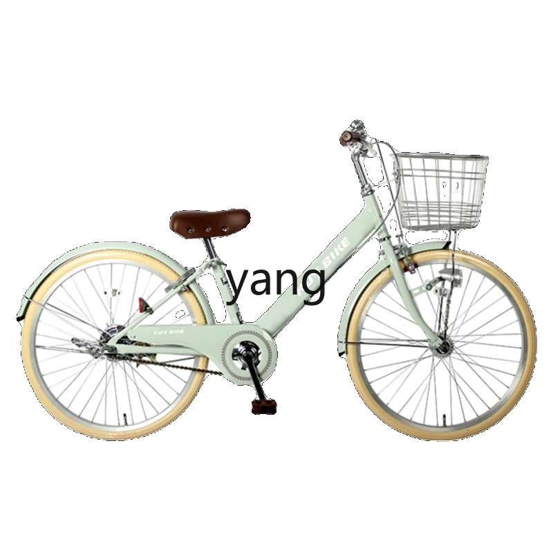 

Yjq Retro Adult Women's Bicycle Shuttle Bus Lady Simple Lightweight City Bike
