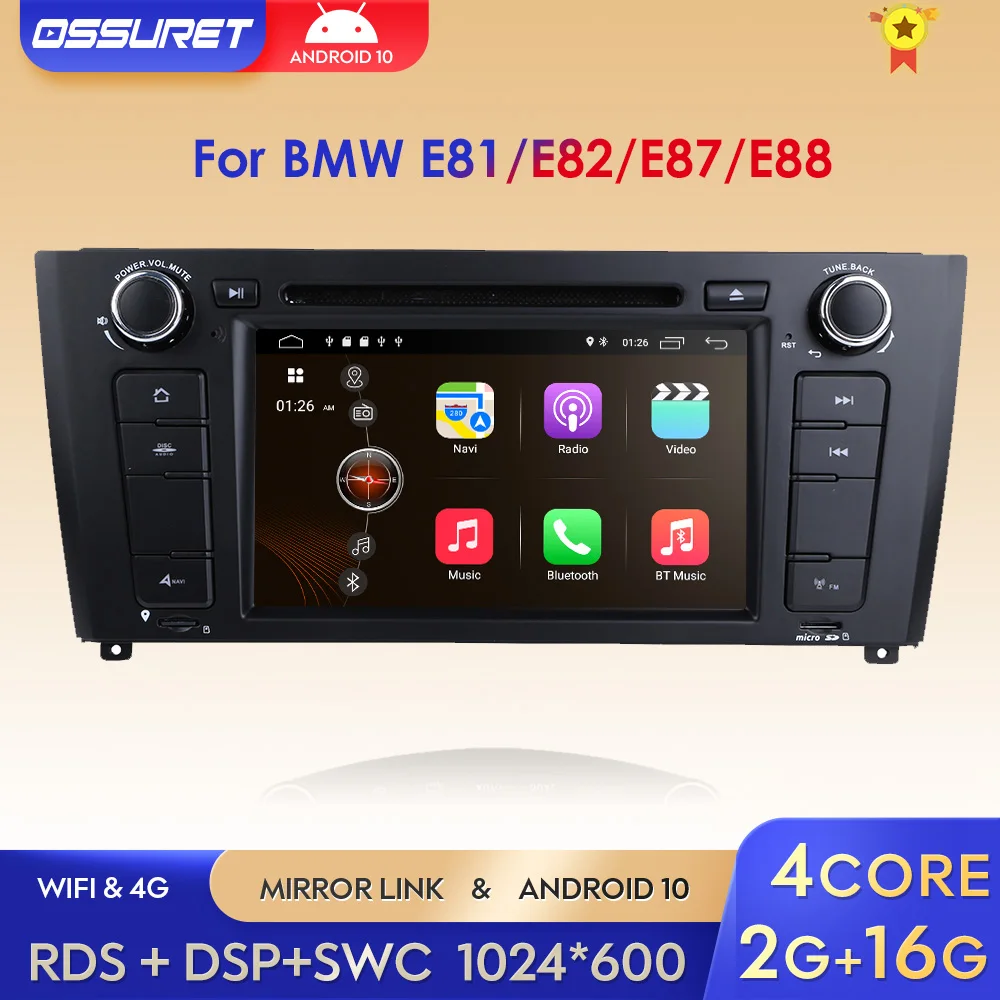Lowest Clearance Price 7'' IPS Car Navigation Multimedia Player for BMW E81/E82/E87/E88 2004-2011 Wifi 4G DSP DVD GPS EQ SWC BT |