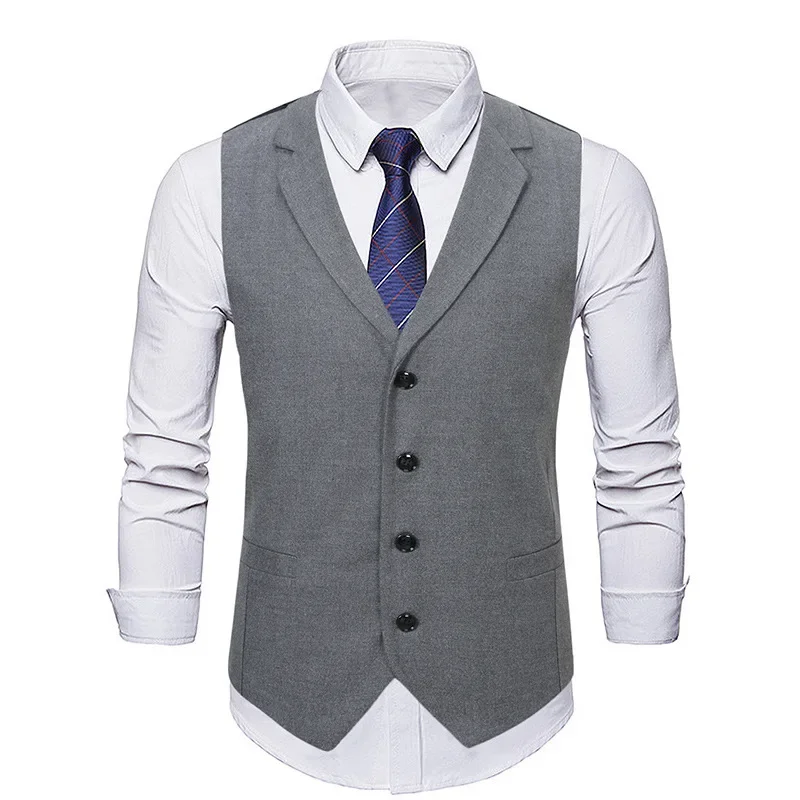 British Gentleman's Business Suit Vest Mid-Age Matured Heavy Duty Office Western Style Clothes Motorcycle Rider Jacket