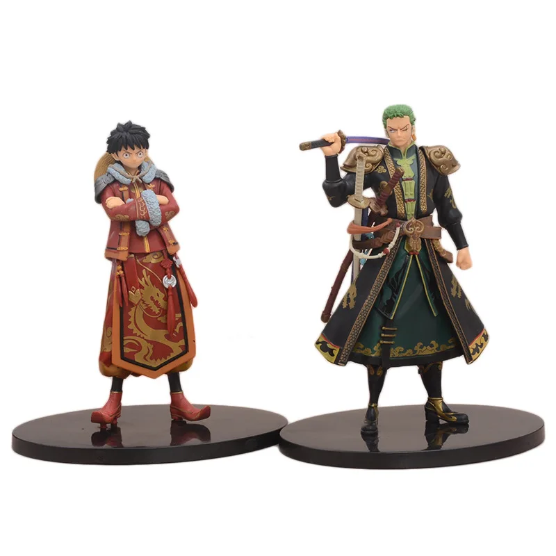 thumbnail image 1 of Figura de acción de One Piece de 17 cm, Zoro Luffy, estatua de Monkey D Luffy, modelo de estilo chino, juguete de PVC para niños, regalo de Navidad, 1 of 5