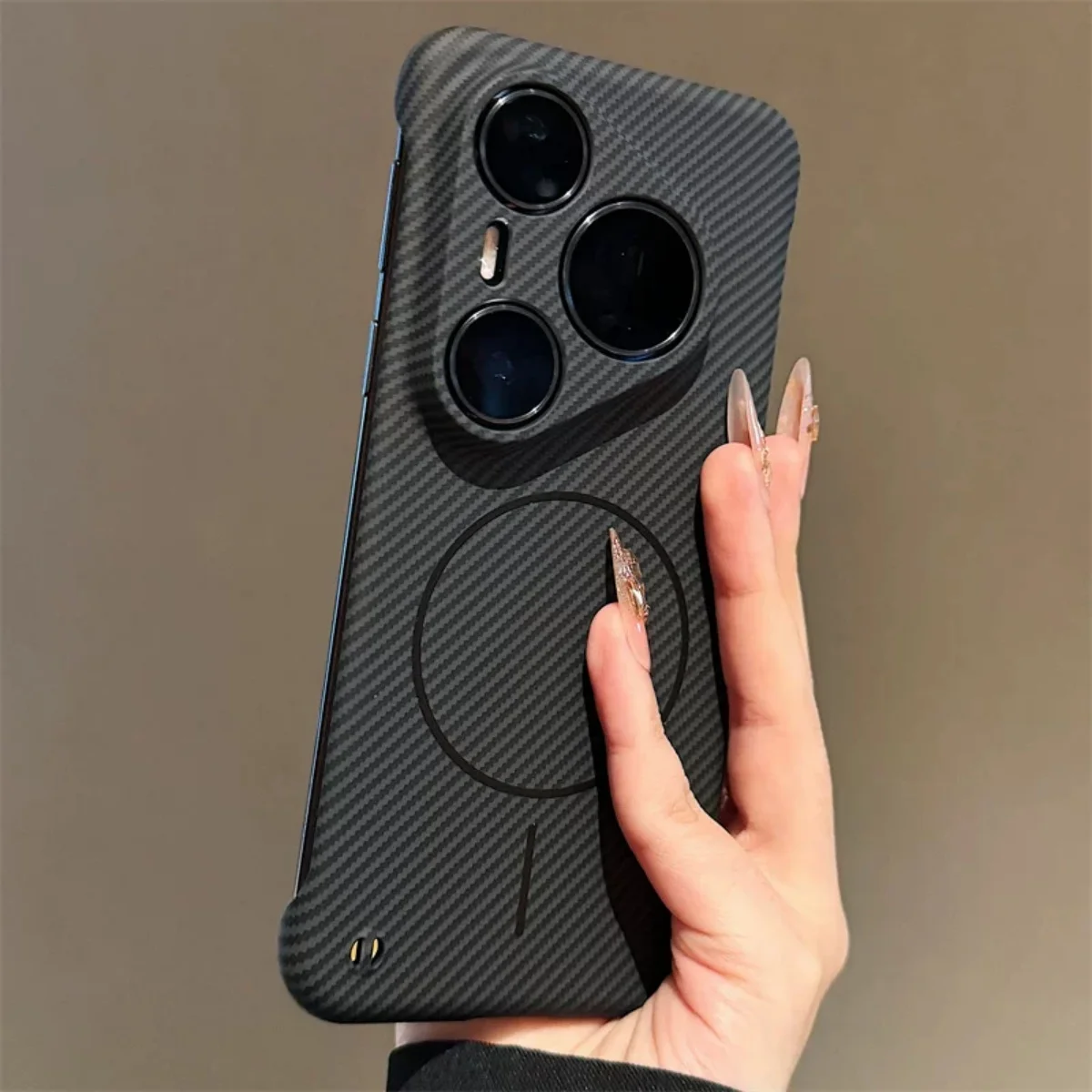 Magsafe Magnetic Frameless Kevlar Carbon Fiber Phone Case