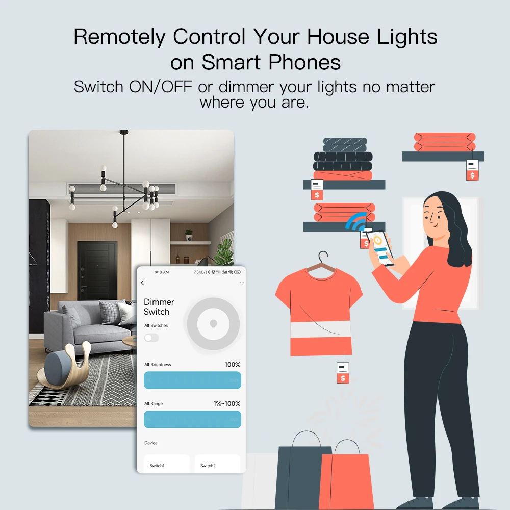dimmer interruptor 1 2 3 gang vida