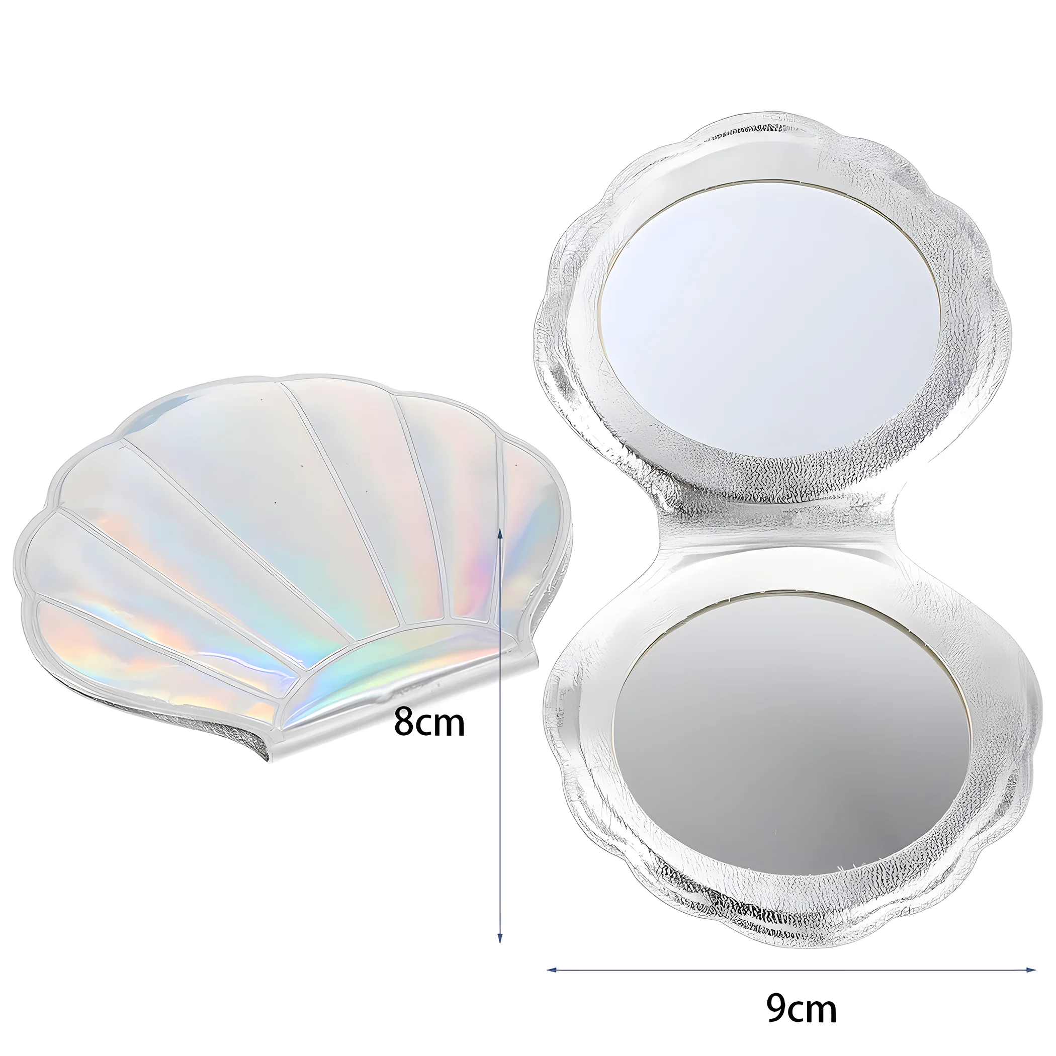Portable Small Makeup Mirror Dream Laser Shell Folding Pocket Cosmetic Mirror Mini Kawaii Girls Double-sided Magnifying Vanity