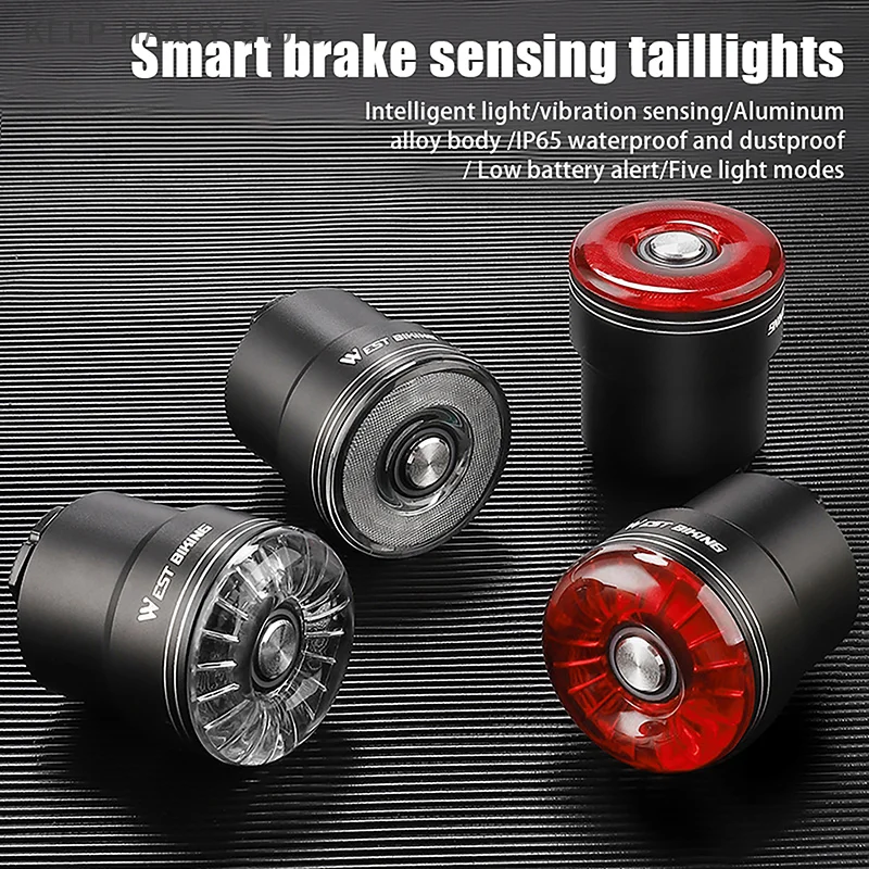 

Велосипедный фонарь, яркий красный задний фонарь, Тип C, велосипедный фонарь, Велоспорт, IP65, водонепроницаемый Интеллектуальный индукционный задний фонарь