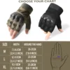 1 Pair Tactical Fingerless Half Finger Motorcycle Motocross Non-slip Guantes Moto Outdoor Sport Motorbiker Racing Gloves 3