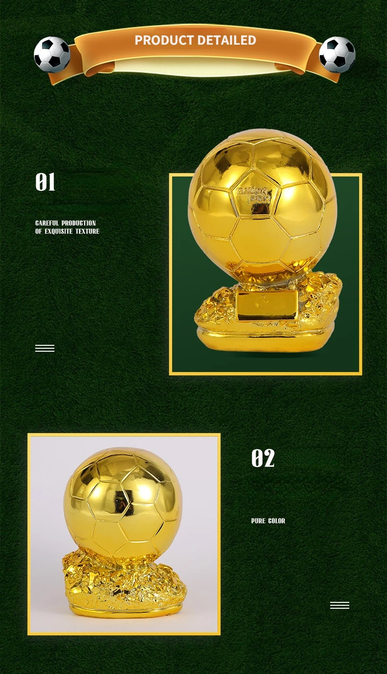 Trophée Football En Plastique Doré - Coupe Ballon De Foot Pour Récompense, événement Sportif - 23 Cm, Réutilisable