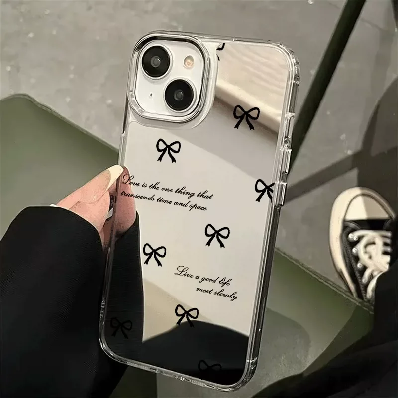 Elegant Mirror Bowknot Phone Case Cover