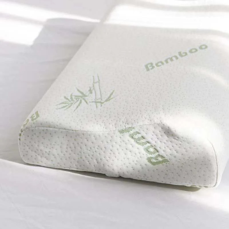 50*30cm Bamboo Fiber Pillow Slow Rebound Health Care Memory Foam Pillow Memory Foam Pillow Orthopedic Pillows Support NeckRelief 5