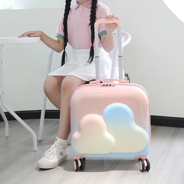 Ensembles de bagages valise de voyage avec poignée élargie, roues universelles silencieuses et serrure à combinaison pour étudiants 1