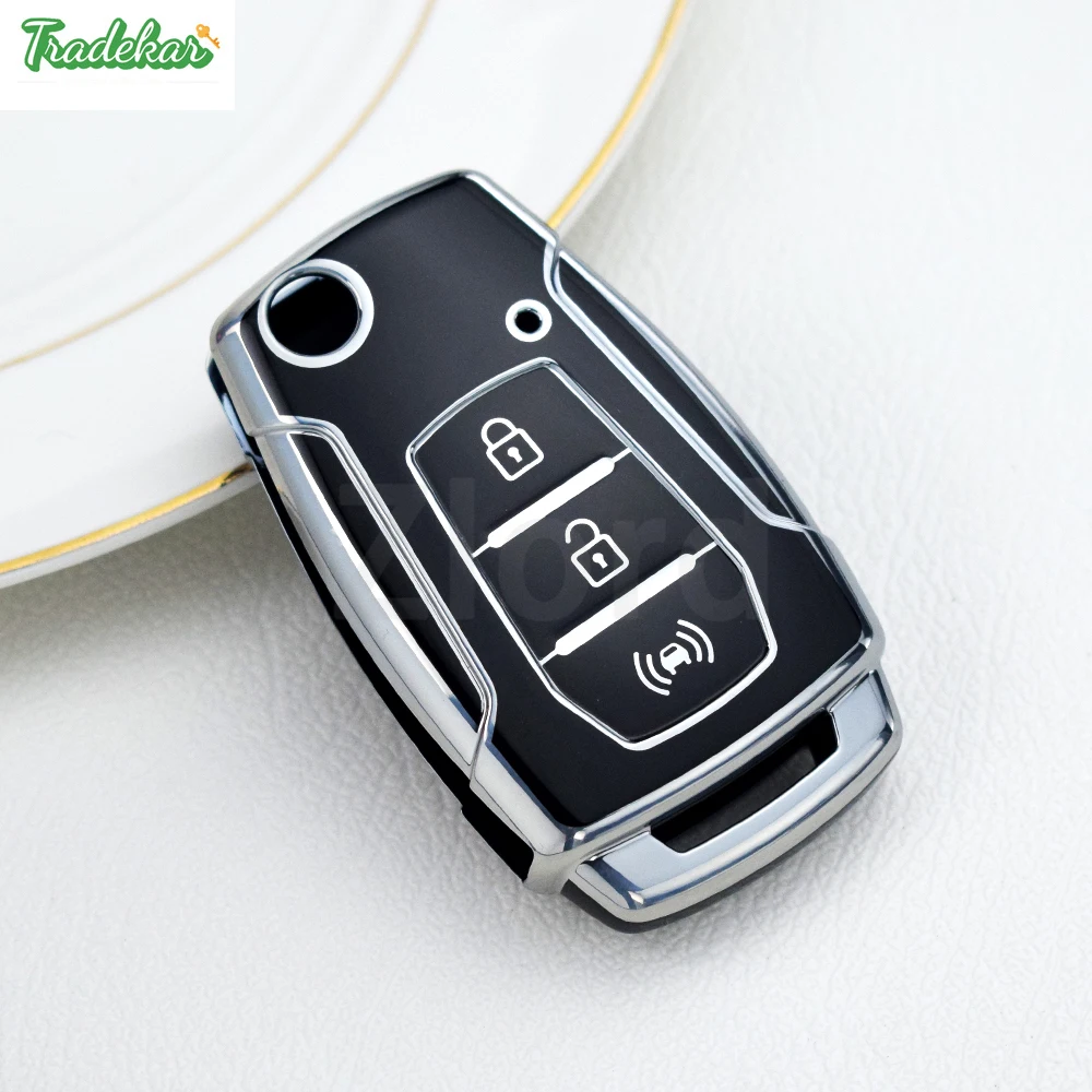 Soft Tpu Car Flip Key Case Cover Protector Shell Fob Holder Per Ssangyong Kyron 2 Sanka Actyon Korando Tivoli
