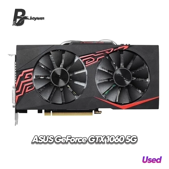 Used ASUS GeForce GTX 1060 5G Gaming Graphic Card GDDR5 6pin PCI E 3 0