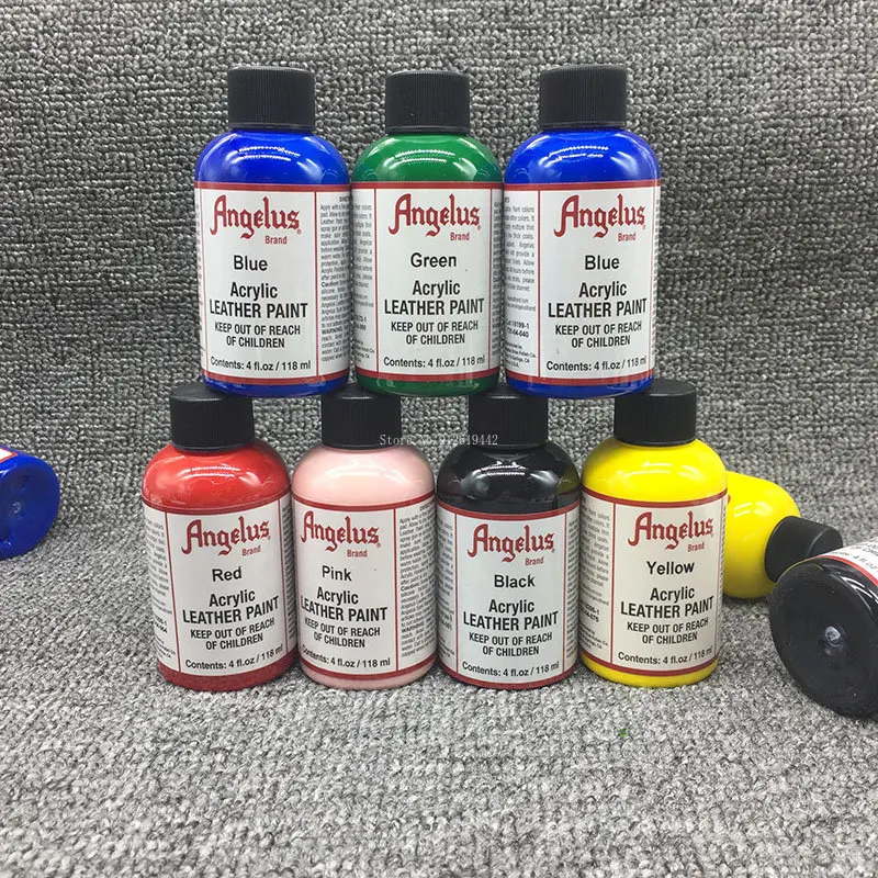 Angelus Shoe Polish - Acrylic Leather Paint - 1 oz. Bottle - Grey