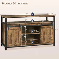 TV Stand for 65 Inch TV, Farmhouse Entertainment Center with Storage, Wood Tall TV Stands for Living Room with, Customized 3