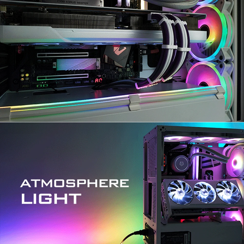 5V 3 PIN Neon Light Strip With Adapter Cable ARGB Flexible Light Bar  Atmosphere AURA Sync Decorations for PC Case Chassis - AliExpress