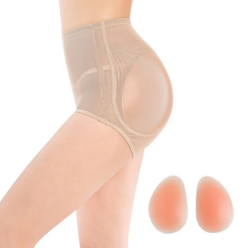 Glúteos Mujeres almohadilla de silicona bragas acolchadas glúteos con  almohadillas de silicona extraíble cadera glúteos potenciador culo