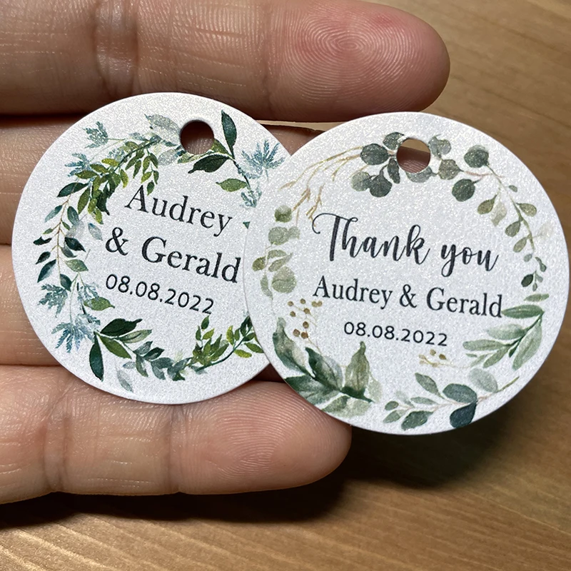 tag matrimonio tema botanico personalizzato | Cinzia Creazioni