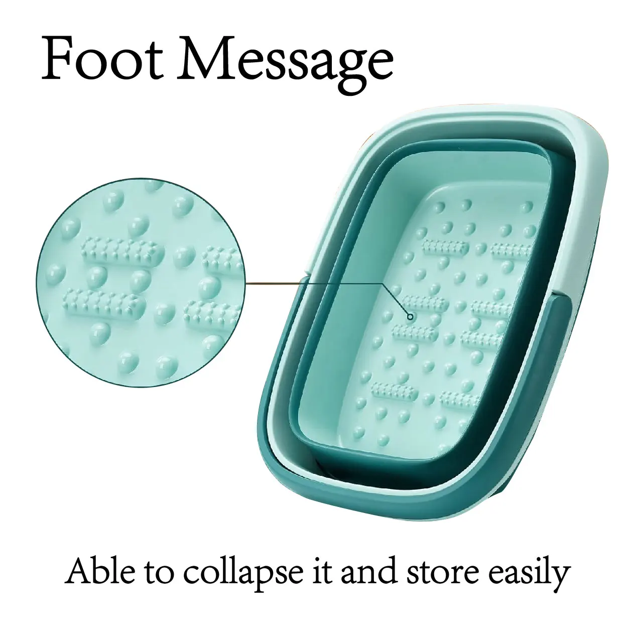 Foldable Foot Soaking Bucket Collapsible Foot Soaking Tub with Massage Acupoint for Feet Soaking Multifunction Plastic Bucket with Handle