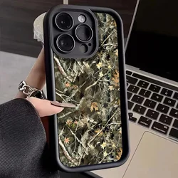 Durable Forest Camouflage Silicone Phone Cover with Enhanced Protection - iPhone 12 Pro (Y1 - T8688)