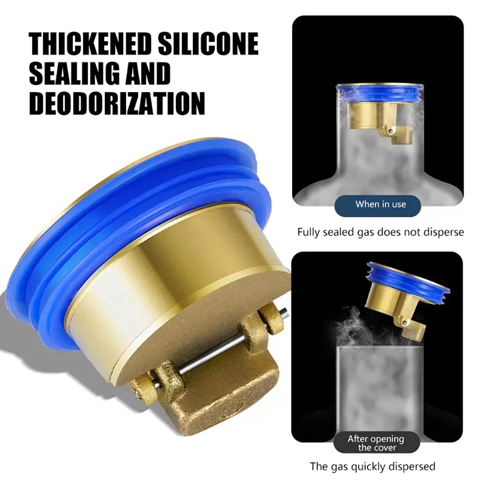 Floor Drain Anti Odor Drain Cover Insect Prevention Colander Shower Drain Stopper Rapid Drainage for Household Bathroom Kitchen
