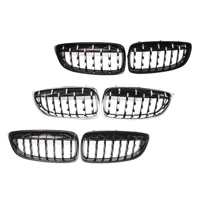 1Pair Black Car Front Kidney Grill Grille Replacement Fits for BMW F32 F33 F36 F82 M4 F83 M4