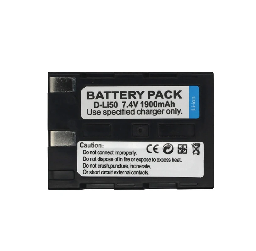10X7.4V 1900Mah Batteria Ricaricabile D-Li50 Dli50 Np-400 Np400 Per Pentax K20D K10D Konica Minolta Dimage A2 Dynax 5D Batterie
