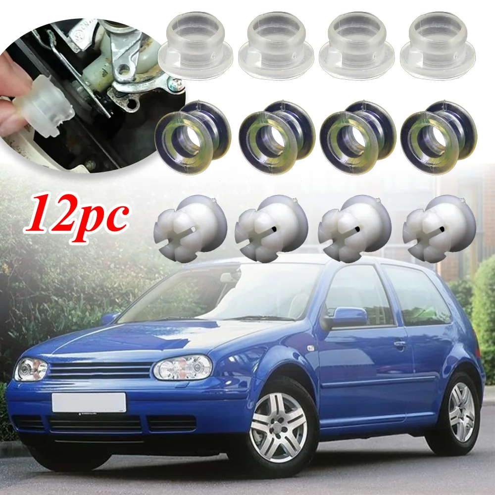 4PC Manual Gear Shift Lever Cable Bushing Repair Kit For VW Golf MK4 Polo Bora Jetta Gearbox Selector End Linkage Rubber Sleeve gearbox control cable repair kit