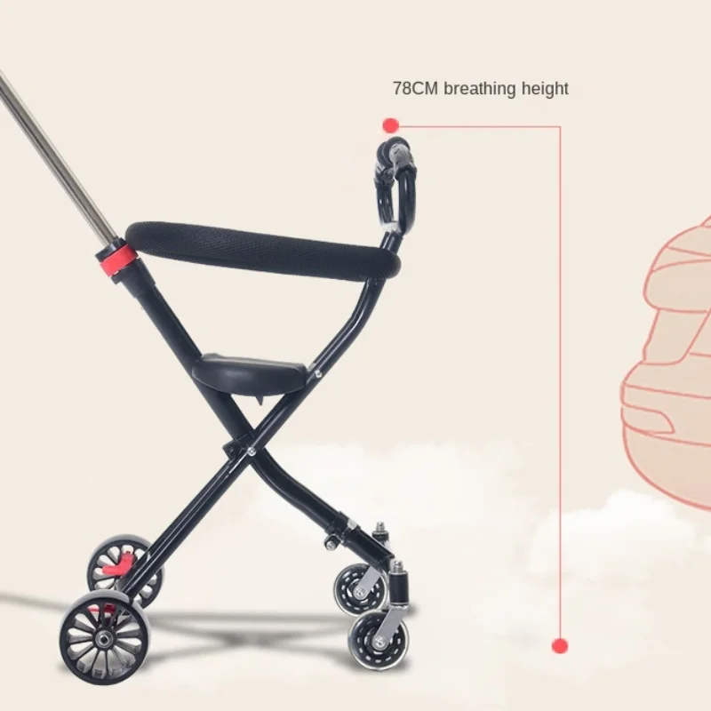 LazyChild 1-3 Years Folding Portable Baby Cart Baby Carriage Stroller Artifact Children Safety Seat Shopping Gift