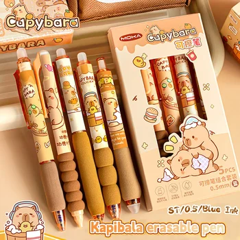 Cute Capybara Animal Gel Pens Erasable & Refillable Ink Pens Smudge-Free Writing for School Office Supplies Stationery Gifts 1
