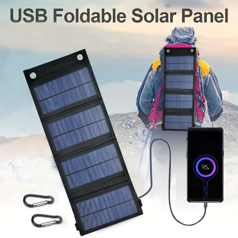 Foldable Portable USB Solar Panel Outdoor Charging Station