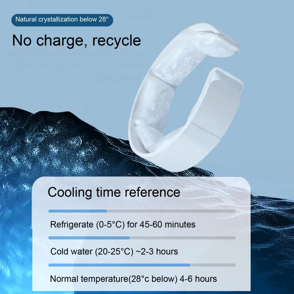 1PC Neck Cooling Tube Wearable Neck Cooler Portable Neck Wrap Collar Lightweight Ice Cold Ring Outdoor Heatstroke Prevention