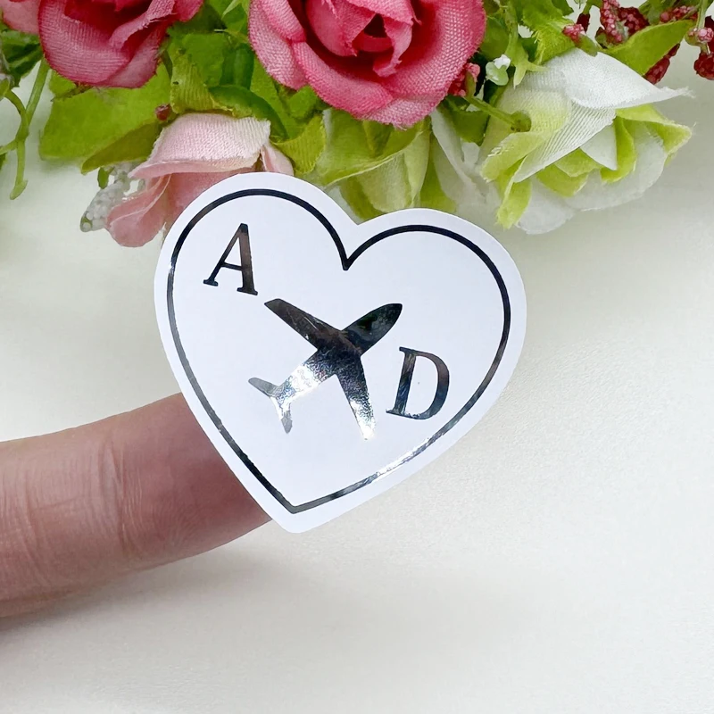 Personalized Metallic Gold Foil Stickers – Custom Printed Wedding Labels, Baptism Party... - SKU MGFS2211 - UGI Packaging