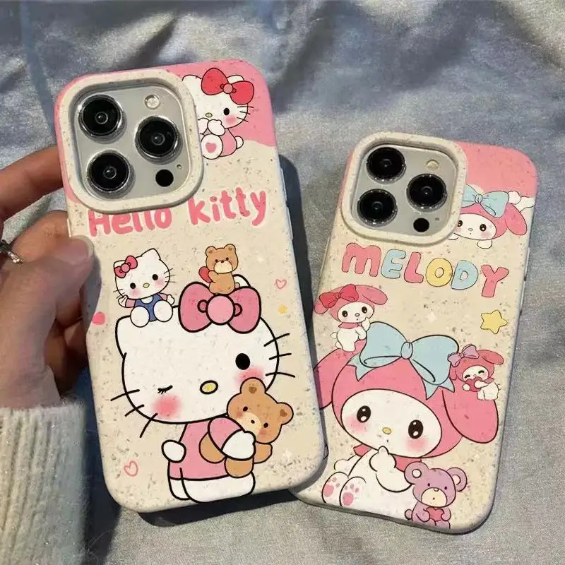 

Sanrio Kuromi HelloKitty Case For Iphone 15 14 13 11 12 Pro Max X XR XS 7 8 Plus Y2k Protective Anti-fall Cell Phone Case