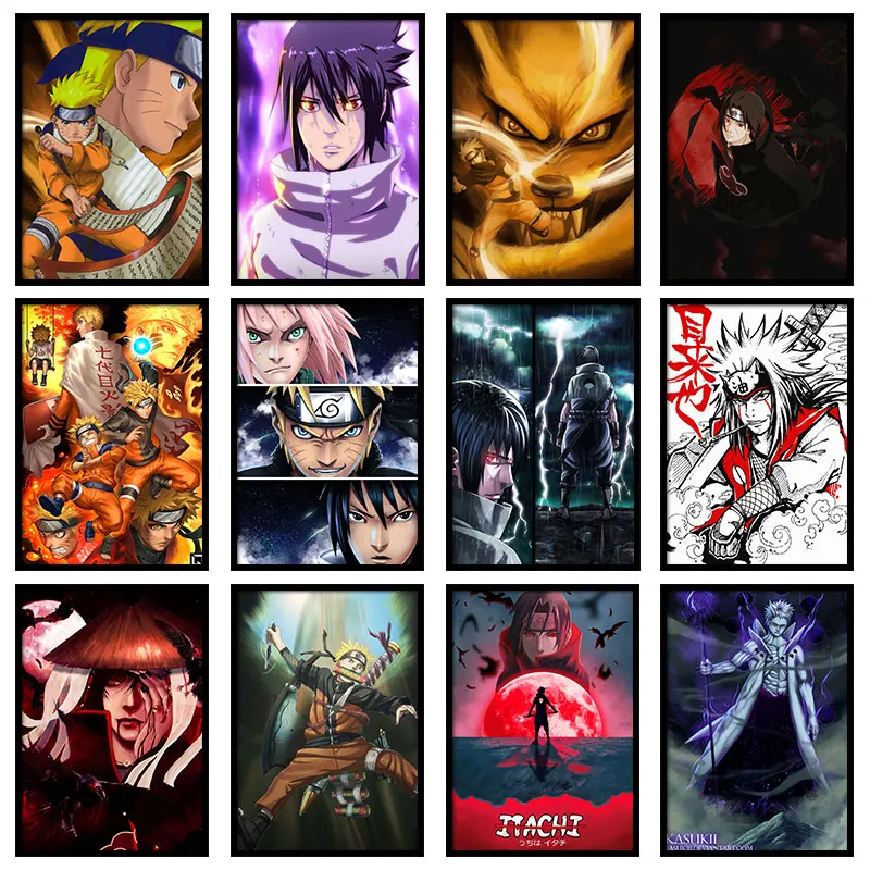 

Japanese Anime Naruto Peripherals Canvas Painting Collection Posters Art Picture Wall Prints Kids Bedroom Mural Decoration Gifts