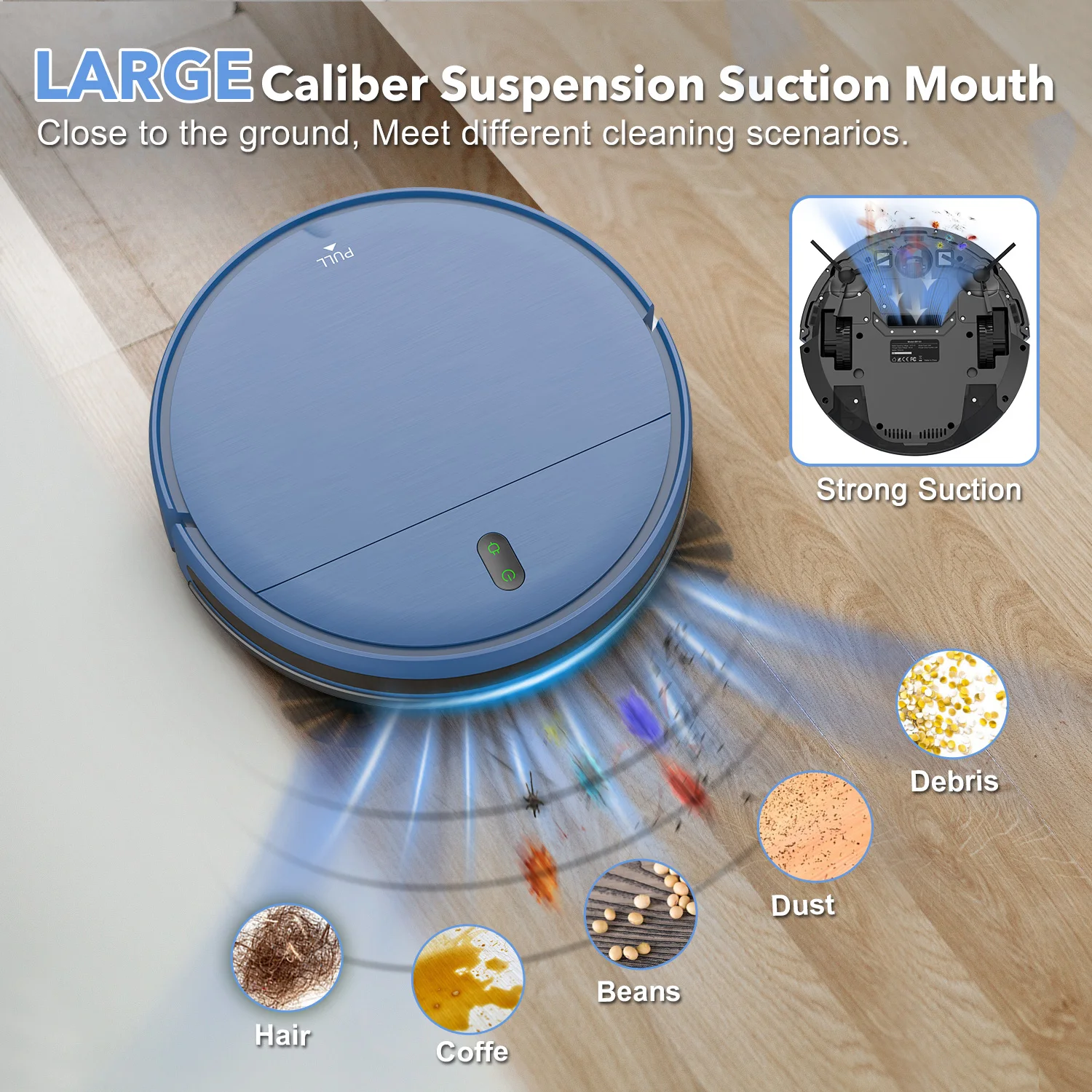 GOOVI Robot Vacuum Cleaner 6000Pa Power Auto Charging App Control Water Tank Wet Mopping Robot Vacuum Cleaner Electric Sweeper 5