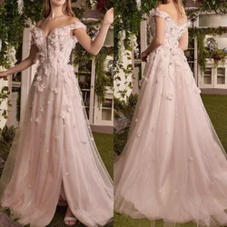 Prom Dress Jersey Flower Beading Sequined Ruched Beach A-line Off-the-shoulder Bespoke Occasion Gown Long es
