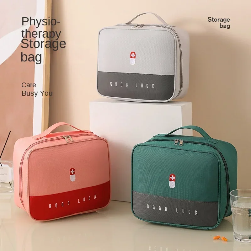 Medical Medicine Kit Multifunctional Layered Health Storage Bag Organizer Pouch Bags for Women Travel Makeup Pouch Cosmetic Bag