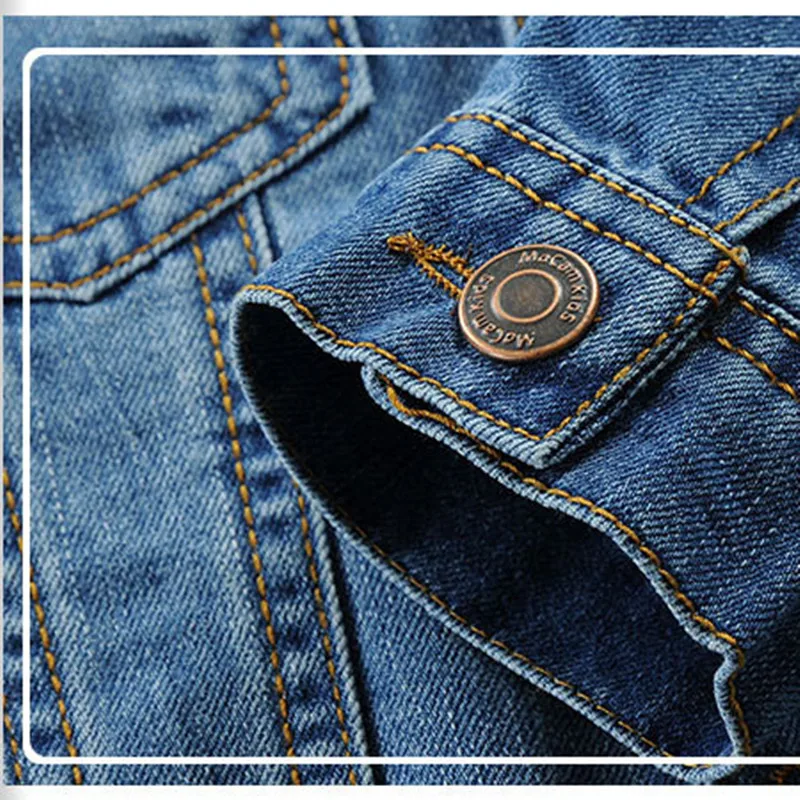 Denim Shirt For Boys Spring Fashion Brand Design Kids Causal Jean Jacket For Teen Boys Age 4-13 T Children Outerwear Coat