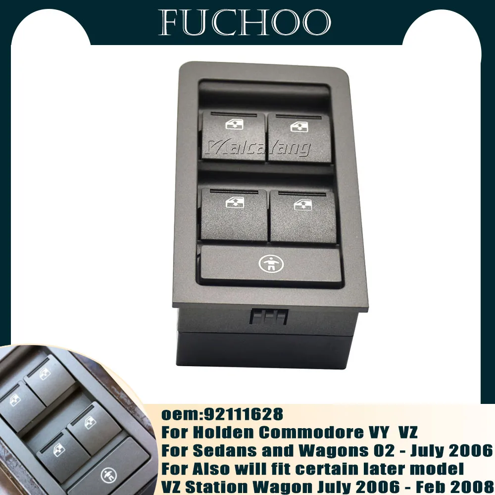 Power Window Control Master Switch 92111628 For Holden Commodore Vy Vz