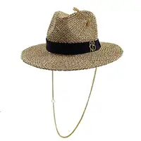 2024 Summer Straw Hat Beach Hat Women's Seaside Sun Hat Vacation Bow Ribbon Flat Top Big Brim Straw Hat praia 모자 - Image 6
